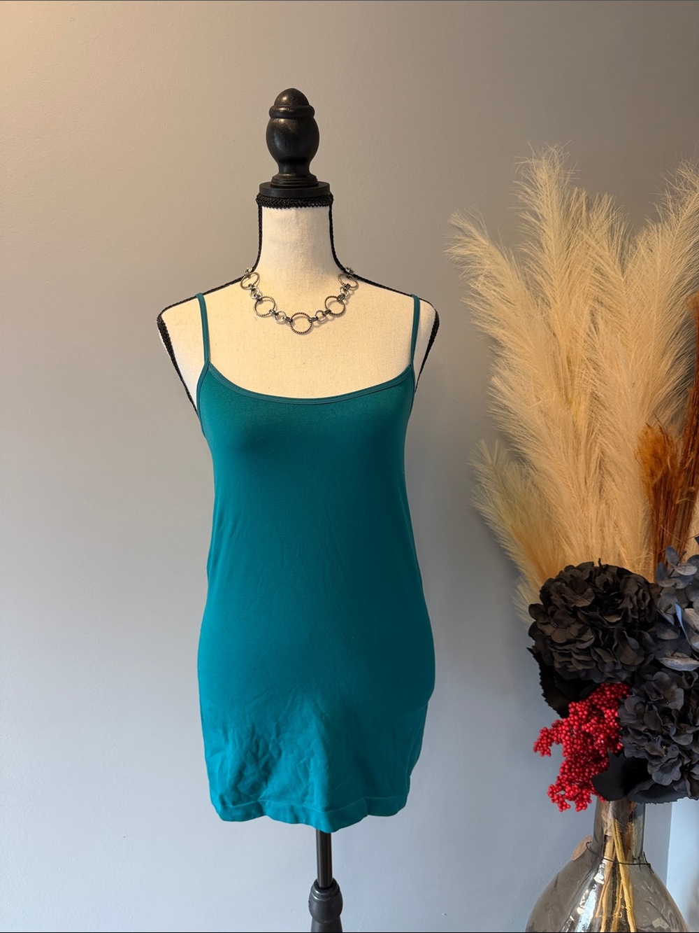 Derek Heart Teal Spaghetti Strap Camisole
